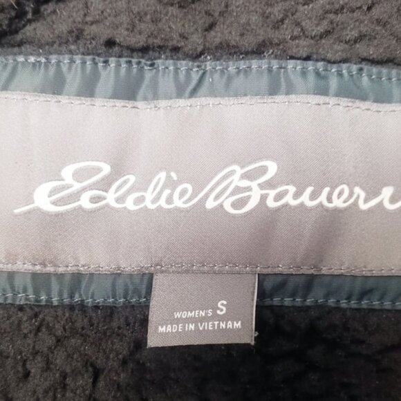 🔥 EDDIE BAUER Down Parka | Womens Black Long Winter Coat Sz (S) - Picture 3 of 7